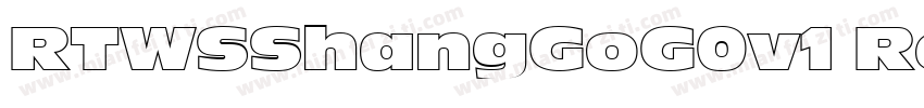 RTWSShangGoG0v1 Regu字体转换